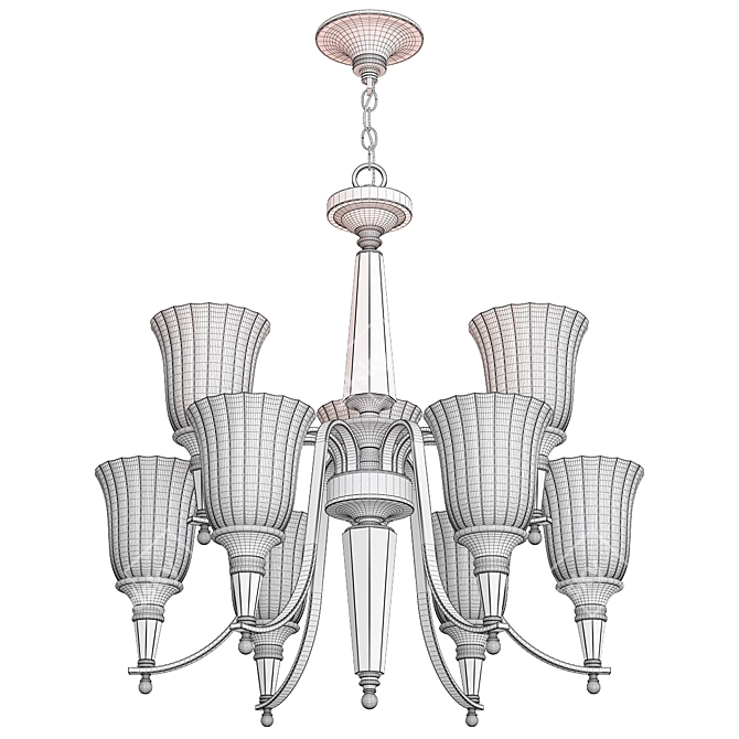 Hinkley Chandon 9 Arm Chandelier 3D model image 3