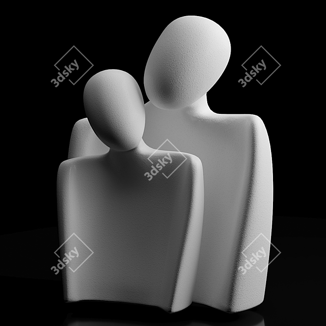 Abstract Character Table Decor 3D model image 1