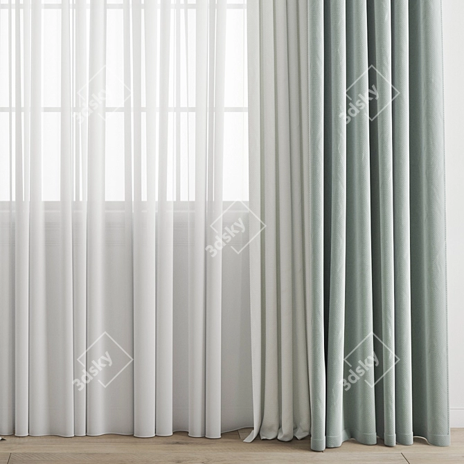 Polygonal Curtain Model 3D model image 3