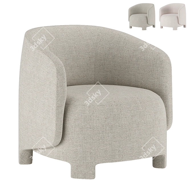 Luxurious Taru Armchair: Elegant Comfort by Ligne Roset 3D model image 1