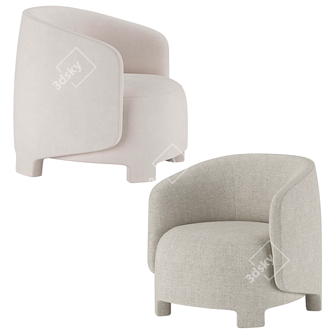 Luxurious Taru Armchair: Elegant Comfort by Ligne Roset 3D model image 4