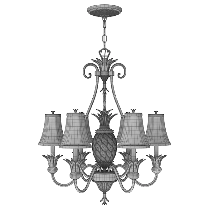 Hinkley Plant7 Polished Chandelier 3D model image 2