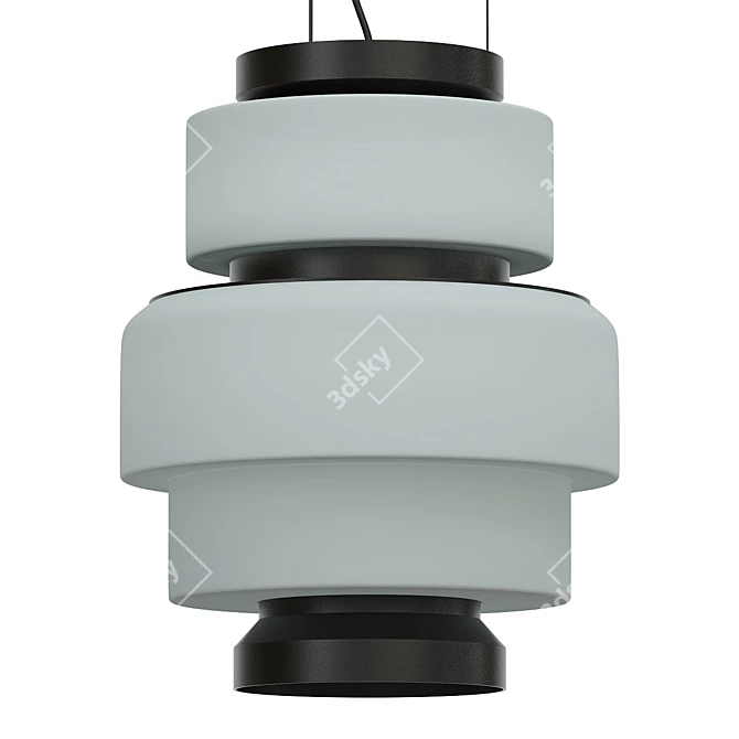 Elegant Italian Pendant Light 3D model image 1