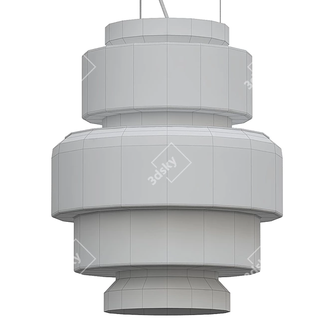 Elegant Italian Pendant Light 3D model image 2