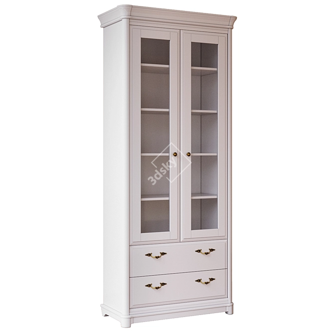 RIVIERA Wood Bookcase: Elegant, Spacious, Stylish 3D model image 3