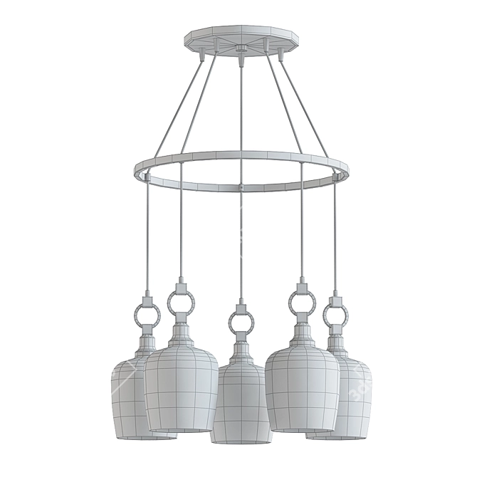 Quoizel Kendrick 5-Light Bronze Chandelier 3D model image 2