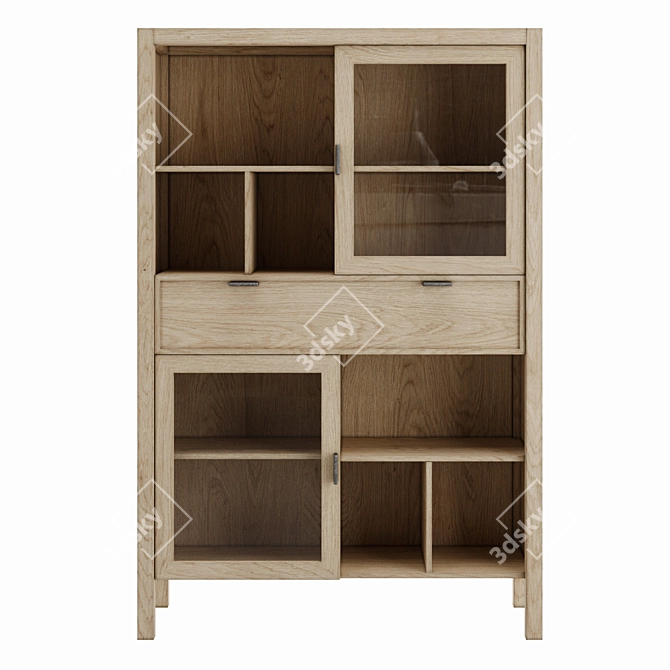 Modern Wood Alen Bookcase 3D model image 3