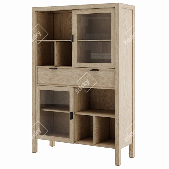 Modern Wood Alen Bookcase 3D model image 4
