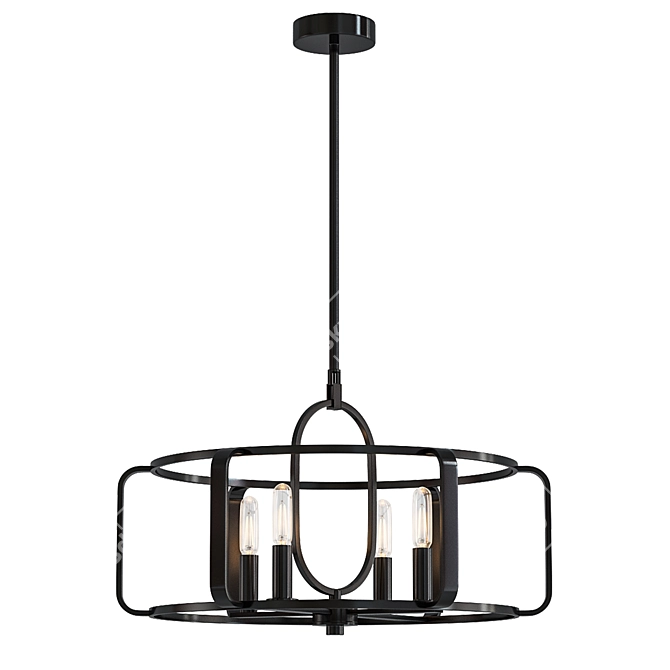 Sleek Santina Pendant Light 3D model image 1