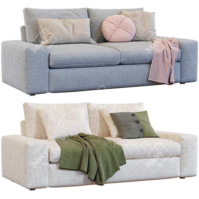 Modern Comfort: Kivik Sofa by IKEA 3D model image 1