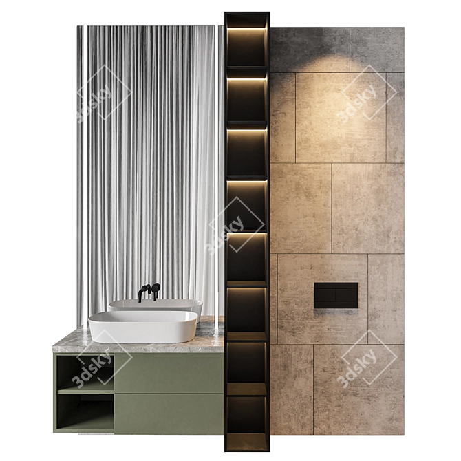 Luxury Bathroom 49 - 3Dmax OBJ Texture 3D model image 1