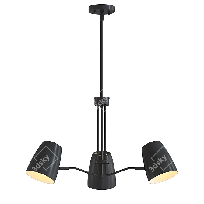 Logan Chandelier: Elegant Lighting Fixture 3D model image 1