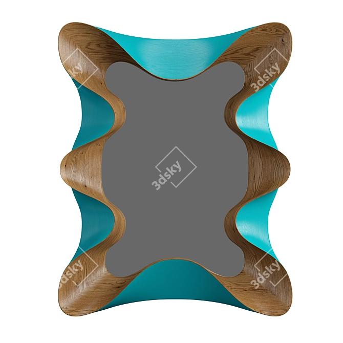 Modern Wood Taffy Mirror 3D model image 2