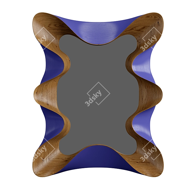 Modern Wood Taffy Mirror 3D model image 3