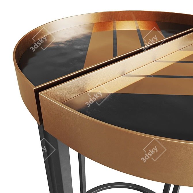 Art Deco Inspired Coffee Table Set 3D model image 5