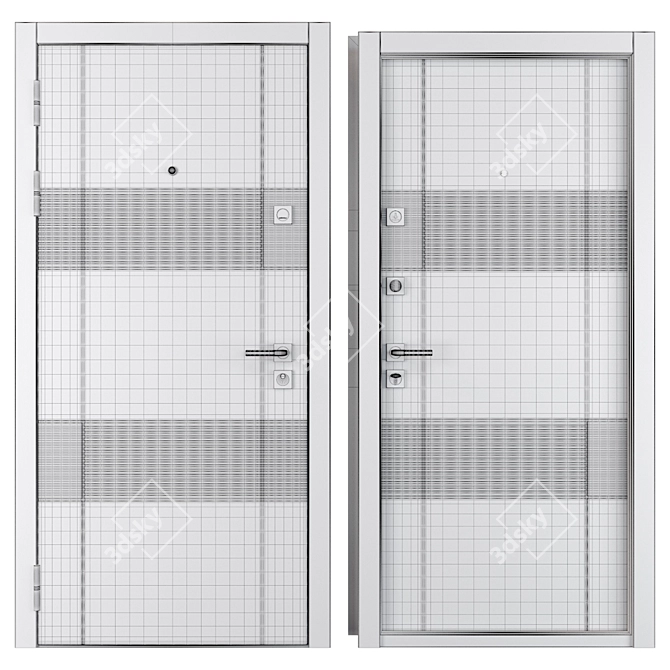 Alaska (Favorit) Entrance Metal Door - 900x2050 mm 3D model image 4