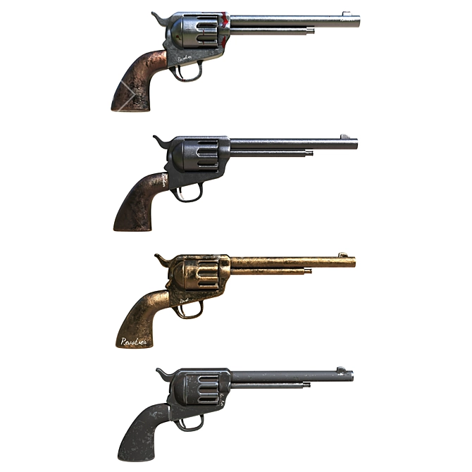 Revolver11: 2016 Model, High Poly, Vray Render 3D model image 1