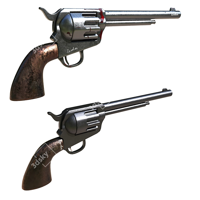 Revolver11: 2016 Model, High Poly, Vray Render 3D model image 4