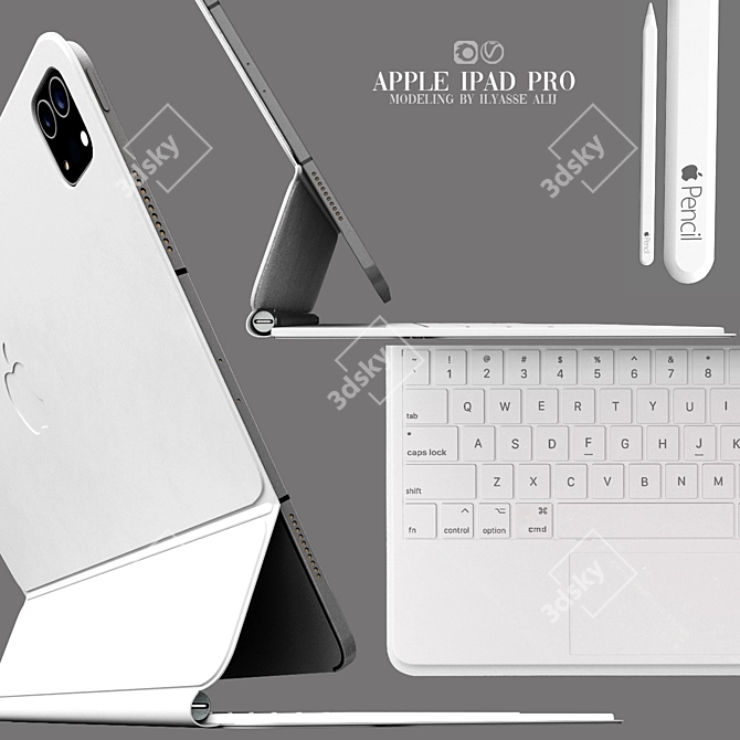 Title: Advanced Apple iPad Pro 12.9 3D model image 4