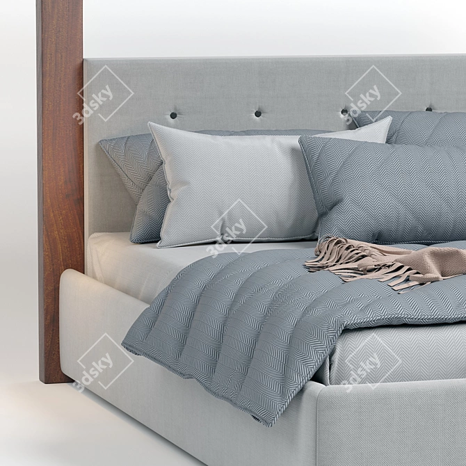 Modern and Elegant Chloe Bed 3D model image 5