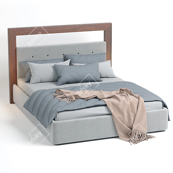 Modern and Elegant Chloe Bed 3D model image 6