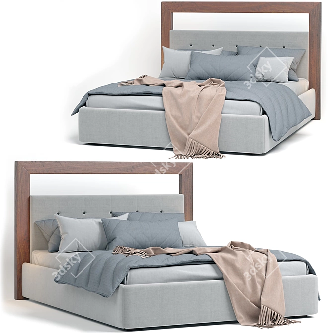 Modern and Elegant Chloe Bed 3D model image 9