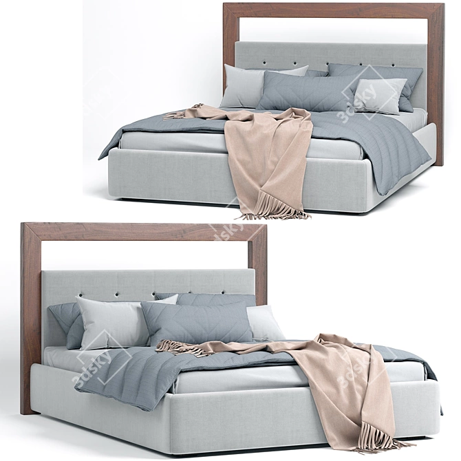 Modern and Elegant Chloe Bed 3D model image 15
