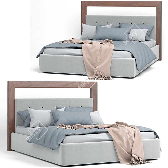 Modern and Elegant Chloe Bed 3D model image 16