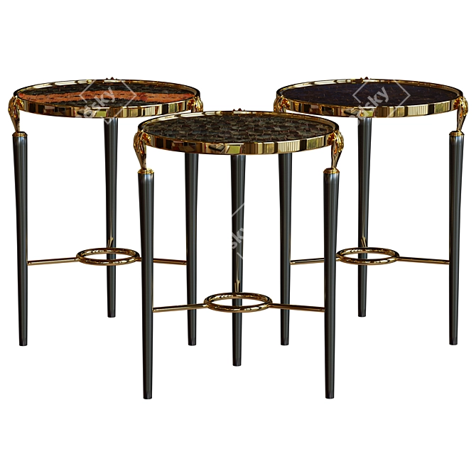 Elegant Gisele Side Table: Perfect Accent Piece 3D model image 1