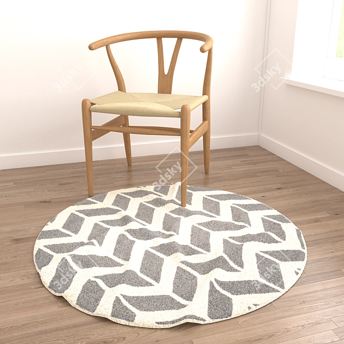 Round Rugs - 6-Piece Set 3D model image 6