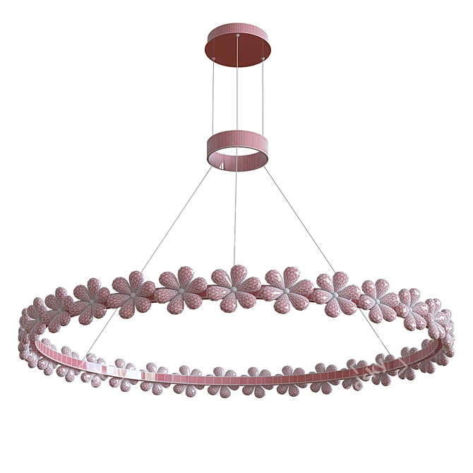 Elegant Nordic Crystal Chandelier 3D model image 4