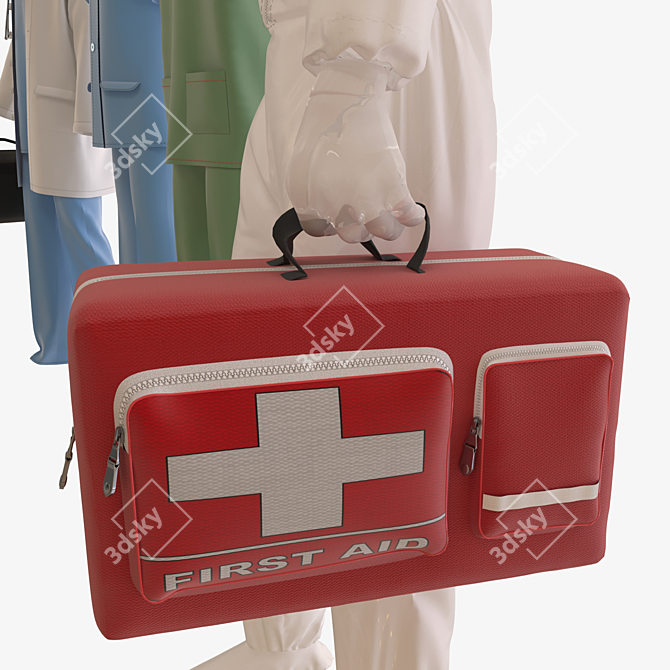 CoronaShield: Paramedic & Nurse Insulated Attire 3D model image 4