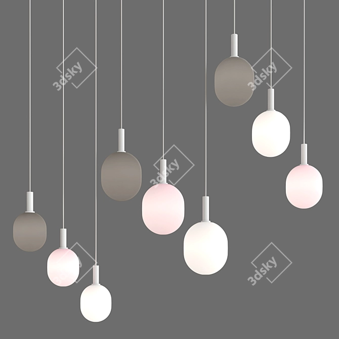 Elegant Ivy Pendant Light 3D model image 2