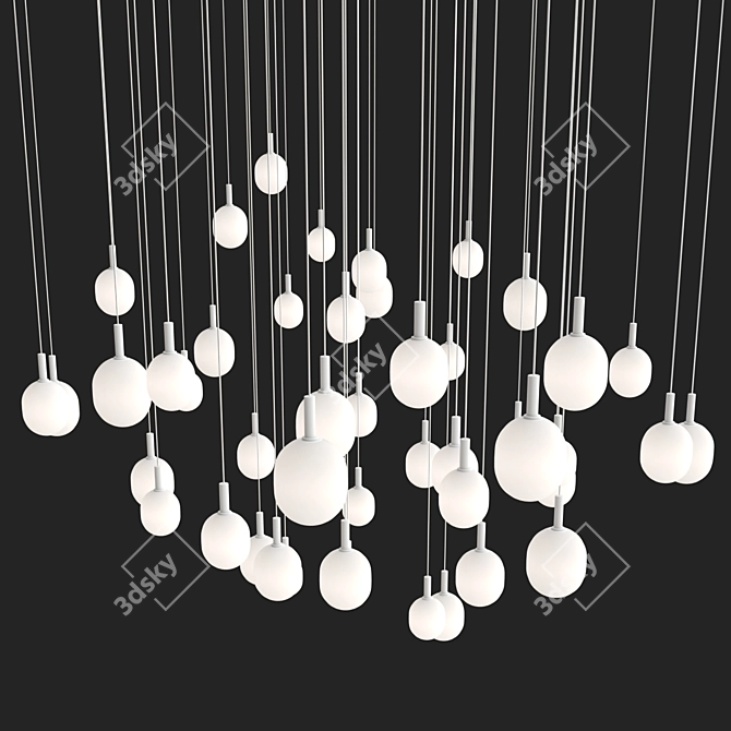 Elegant Ivy Pendant Light 3D model image 3