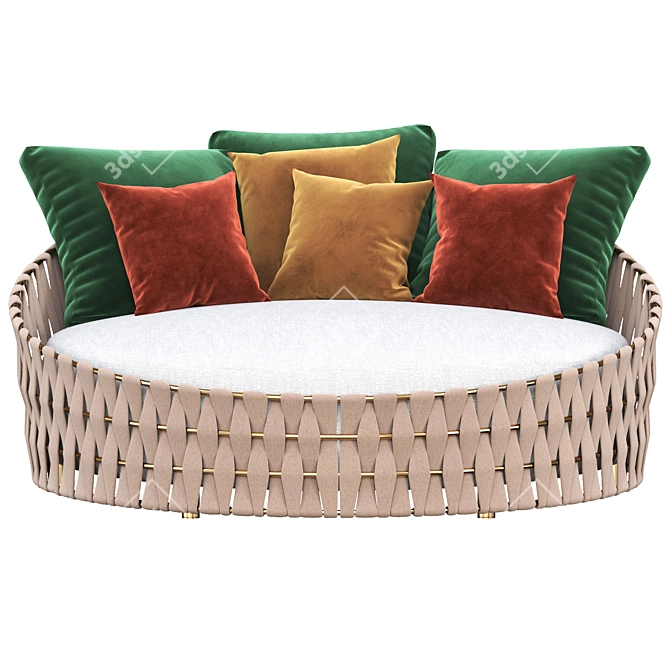 Tosca Outdoor Daybed: Stylish and Comfortable 3D model image 2