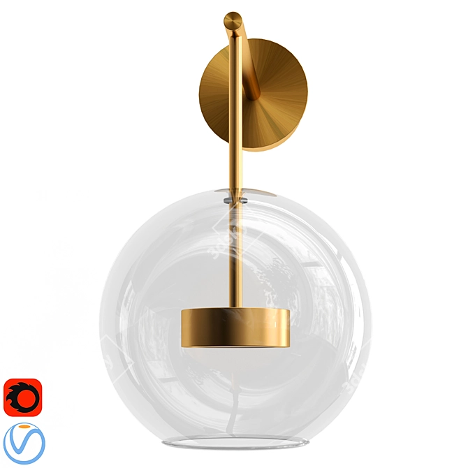 Modern BUBBLES B WALL: Sleek & Stylish 3D model image 1