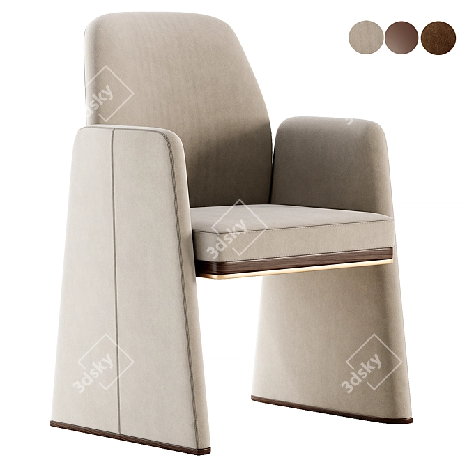 Elegant Anthony Dining Chair 3D model image 1