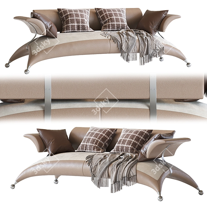 Safari: Stylish and Spacious Sofa 3D model image 1