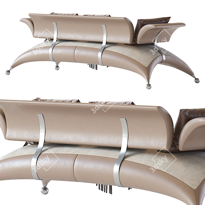 Safari: Stylish and Spacious Sofa 3D model image 3