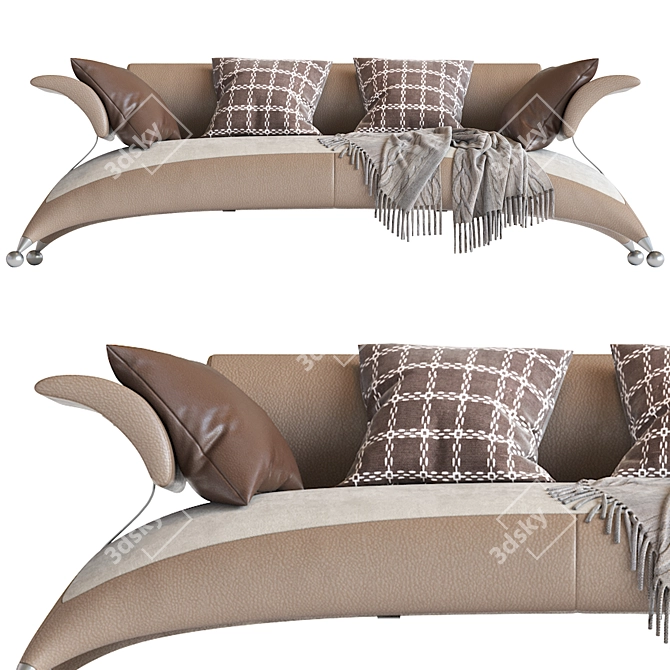 Safari: Stylish and Spacious Sofa 3D model image 6