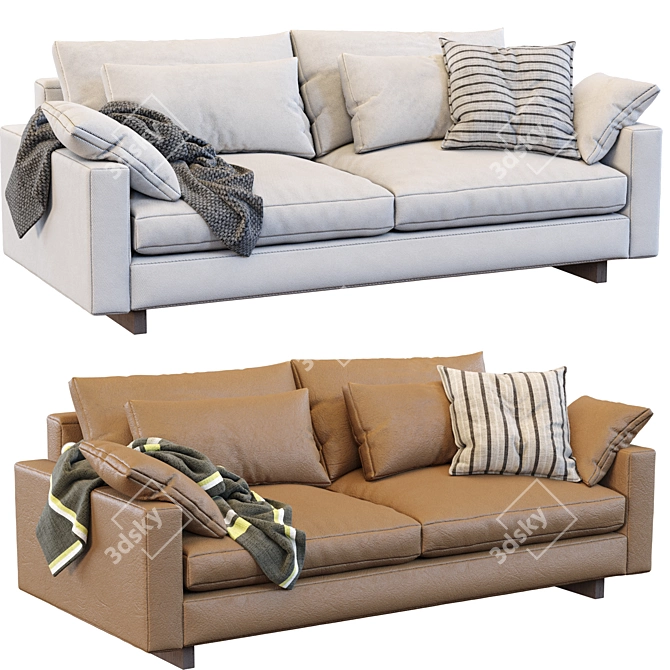 West Elm Harmony Sofa: Timeless Elegance 3D model image 4