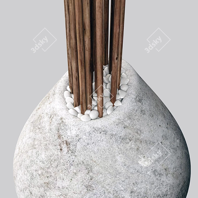 Branch Slice Vase: Polygon with Texture 3D model image 2