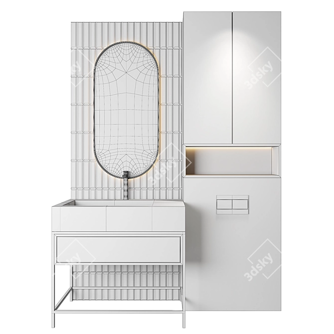 Luxury 3Dmax Bathroom Model 3D model image 2