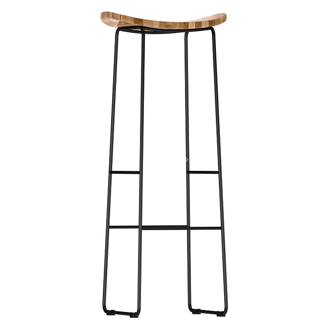 Tangle Wood Bar Stool: Sleek & Sturdy 3D model image 2