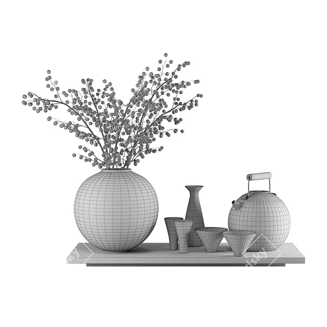 Elegant Decor Set: Artistic Pieces 3D model image 3