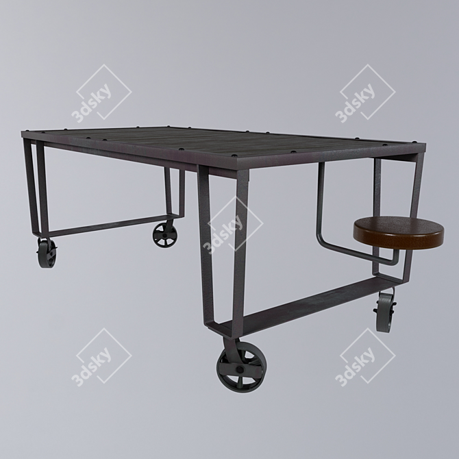 Spacious Workbench 205x90 cm 3D model image 1