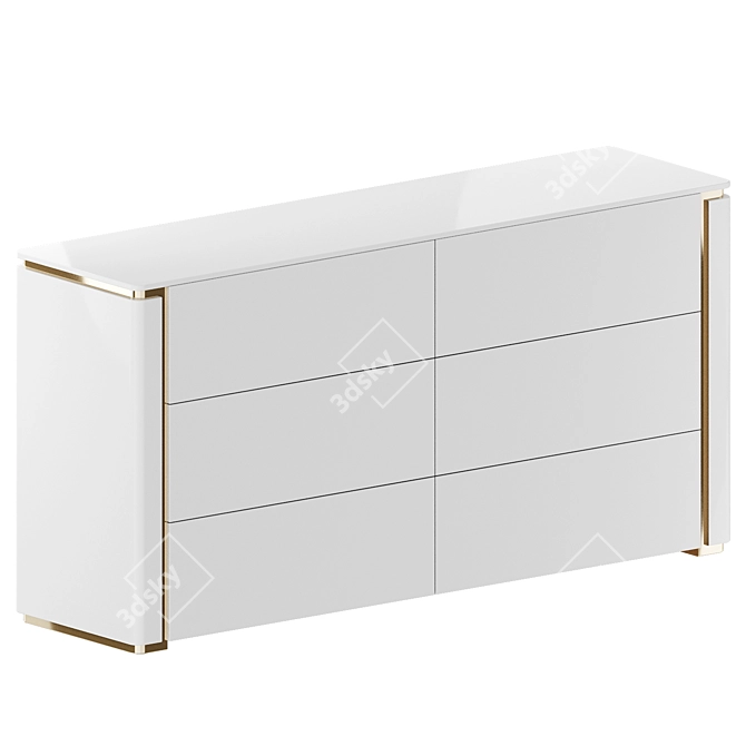 Frandiss Modern Drawer Chest 3D model image 1