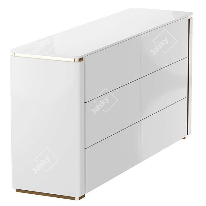 Frandiss Modern Drawer Chest 3D model image 2