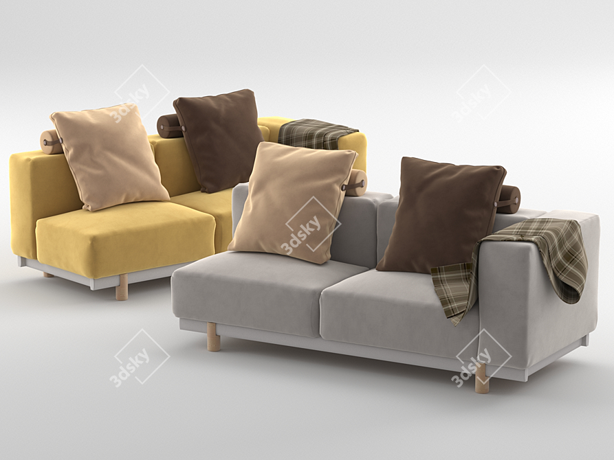 Modern Minotti Kettal Bed: Elegant Design & Superior Comfort 3D model image 1