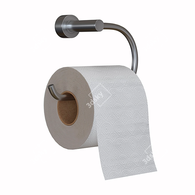 Premium Absorbent Toilet Paper 3D model image 2